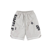 Men's Big & Tall Letter Print Track Shorts Athletic Street Style